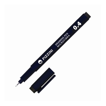 [303348-1] MICROFIBRA ESTILOGRAFO PIZZINI DRAWING PEN 0,4 MM DIBUJO TECNICO NEGRO (DP36)