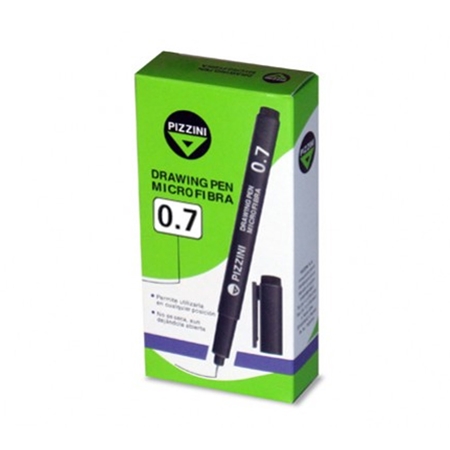 [303348-3] MICROFIBRA ESTILOGRAFO PIZZINI DRAWING PEN 0,7 MM DIBUJO TECNICO NEGRO (DP36)