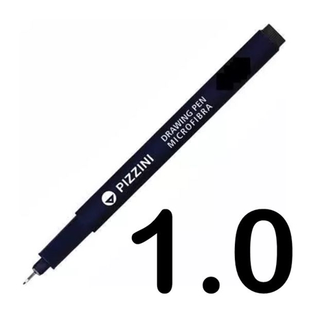 [303348-4] MICROFIBRA ESTILOGRAFO PIZZINI DRAWING PEN 1 MM DIBUJO TECNICO NEGRO (DP36)