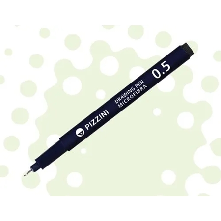 [303348.1] MICROFIBRA ESTILOGRAFO PIZZINI DRAWING PEN 0,5 MM DIBUJO TECNICO NEGRO (DP36)