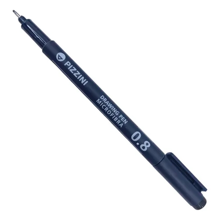 [303348.2] MICROFIBRA ESTILOGRAFO PIZZINI DRAWING PEN 0,8 MM DIBUJO TECNICO NEGRO (DP36)