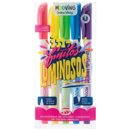 MICROFIBRA MOOVING LUMINOSOS 5 UNID. (3041205) ESTUCHE