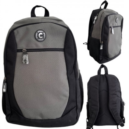 [15166072025] MOCHILA COLLEGE SAMY 17" / 19L PORTA NOTEBOOK GRIS / NEGRO (2025)