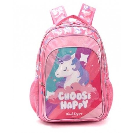 [1045607180] MOCHILA SKORA THINK HAPPY UNICORNIO GLITTER (35366) 32X45X15CM