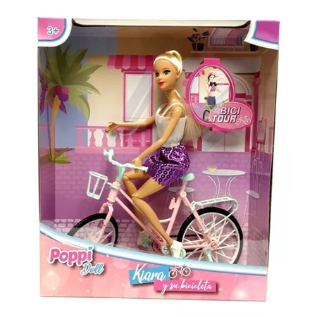 [7798322403038] MUÑECA POPPI DOLL KIARA BICICLETA
