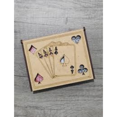 NAIPES POKER CAJA MDF, 2 MASOS