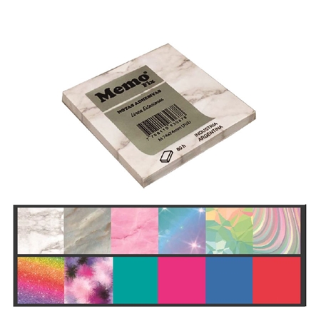 NOTAS ADHESIVAS MEMO FIX ESTACIONES 74X74 MM (703)