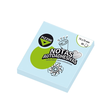 NOTAS ADHESIVAS PIZZINI 75X75 MM CELESTE PASTEL