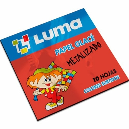 [306372] PAPEL GLACE LUMA METAL 10 UNID. SOBRE