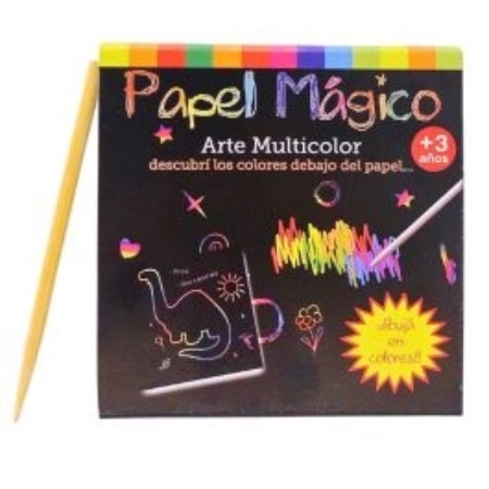 [L76354] PAPEL MAGICO COLOURS 9X9 CM 25 HOJAS