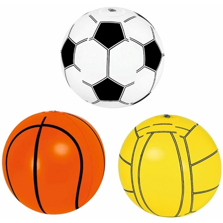 [030-1012] PELOTA INFLABLE SUN CLUB BASQUET / FUTBOL / VOLEY (66018) 40 CM