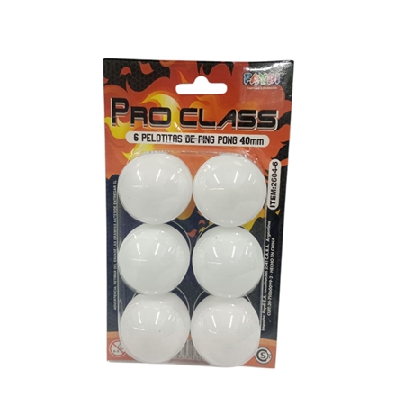 [J74950] PELOTA PING PONG FAYDI 6 UNID. (2604-6) 40 MM