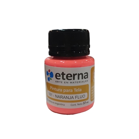 [300088-1] PINTURA PARA TELA ETERNA NARANJA FLUO  37 CC (181)