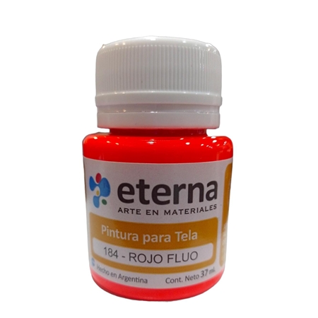 PINTURA PARA TELA ETERNA ROJO FLUO  37 CC (184)