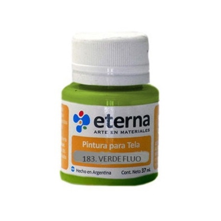 PINTURA PARA TELA ETERNA VERDE FLUO  37 CC (183)