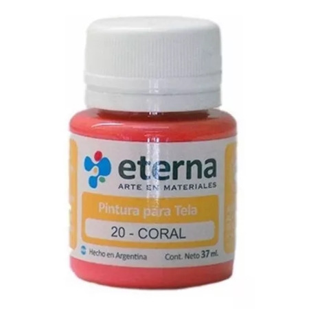 [300110-32] PINTURA PARA TELA ETERNA CORAL  37 CC (20)