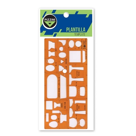 [L77077] PLANTILLA DE DIBUJO PIZZINI SANITARIO ESCALA 1:20 (5817)