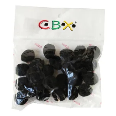 [201298-8] POMPON CBX 15 MM NEGRO