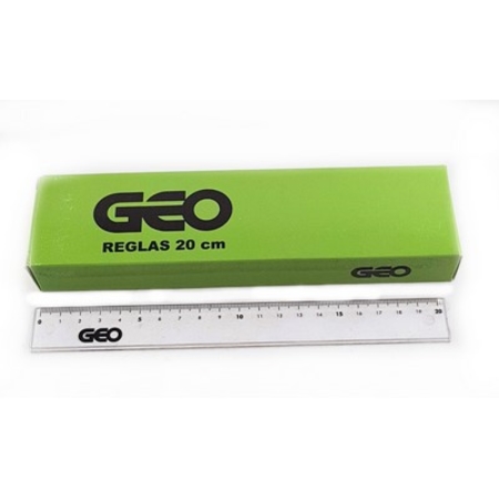 [304601] REGLA GEO 20 CM CRISTAL