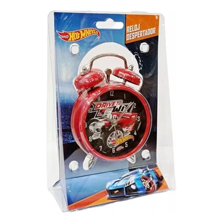 [0092626455258] RELOJ DESPERTADOR CRESKO HOTWHEELS CON LICENCIA