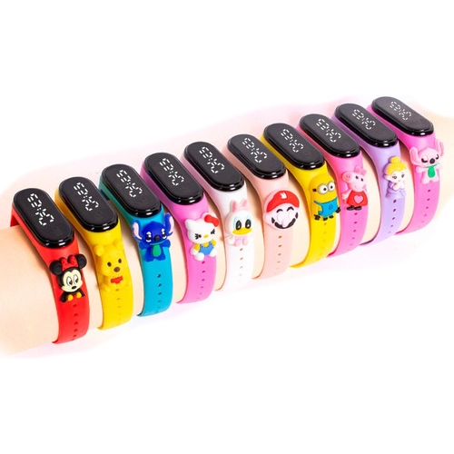 RELOJ DIGITAL ANIMALITOS INFANTIL C/APLIQUE