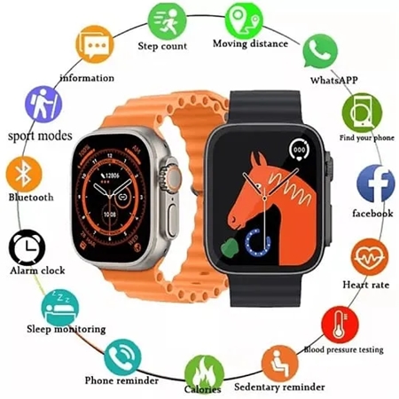 [E0012001] RELOJ INTELIGENTE T900 ULTRA, CARGA INALAMBRICA