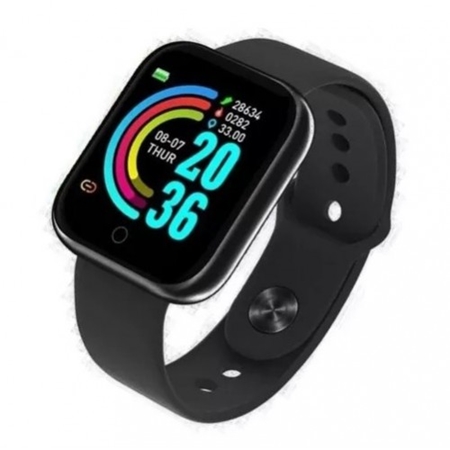 [E0012002] RELOJ INTELIGENTE D20 SMARTWATCH NEGRO