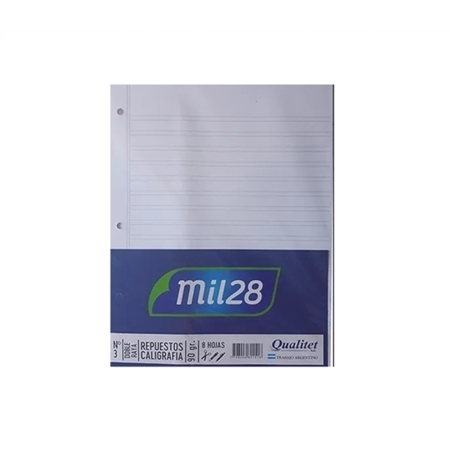REPUESTO CALIGRAFIA MIL28 N° 3  DOBLE LINEA