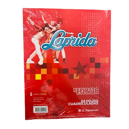 [306360-C] REPUESTO ESCOLAR LAPRIDA N° 3  24 HOJAS CUADRICULADO