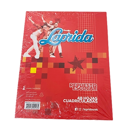 [306361-C] REPUESTO ESCOLAR LAPRIDA N° 3  48 HOJAS CUADRICULADO
