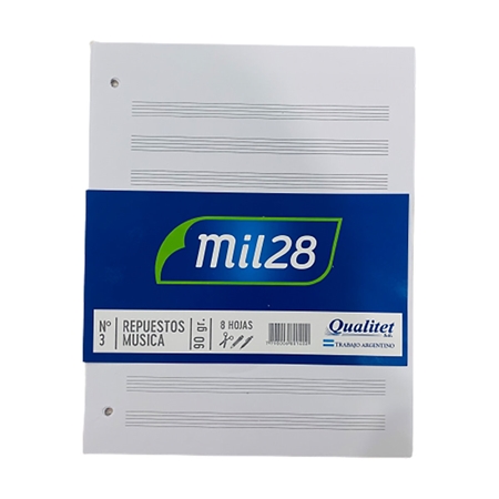 [L51931] REPUESTO MUSICA MIL28 N° 3  8 HOJAS