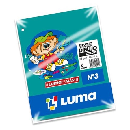 [306176] REPUESTO PARA DIBUJO LUMA N° 3  COLOR 6 HOJAS