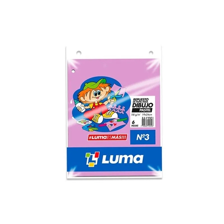 [306169] REPUESTO PARA DIBUJO LUMA N° 3  PASTEL 6 HOJAS