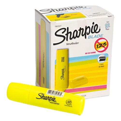RESALTADOR SHARPIE BLADE BISELADO AMARILLO