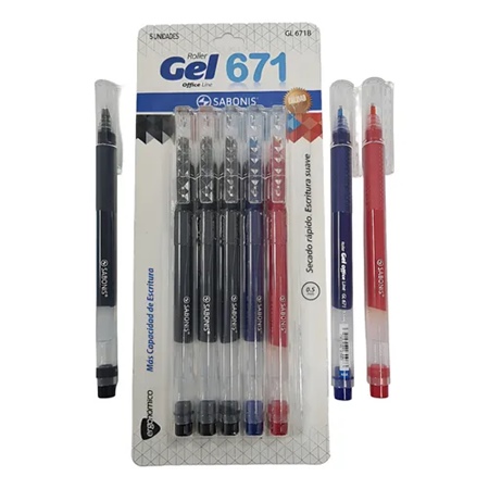 [303125.3] BOLIGRAFO ROLLER GEL OFFICE LINE 671 0,5MM ROJO (GL671)