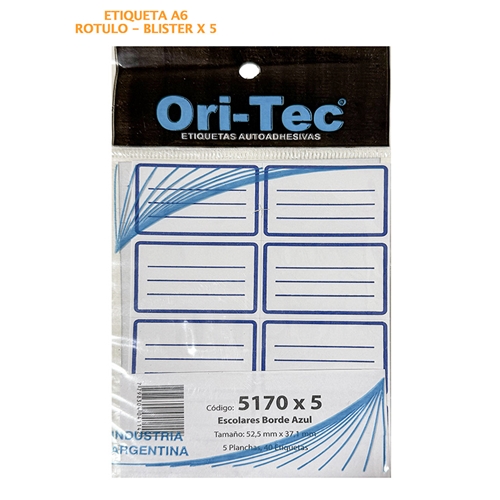 [306473] ROTULOS ORI-TEC AUTOADHESIVO