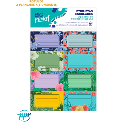ROTULOS PPR FRIDA KHALO 2X8 UNID. BLISTER