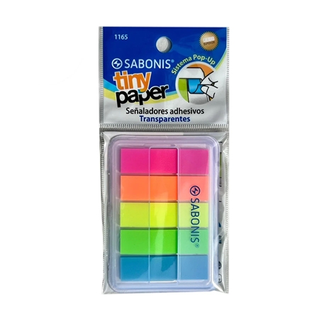 [308895] SEÑALADORES SABONIS TINY PAPER 44X12 MM 20X5 UNID. (1165)
