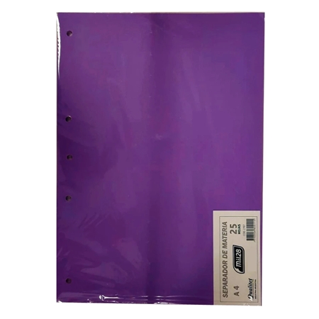 [306180-3] SEPARADOR MIL28 A4 CARTULINA COLOR VIOLETA