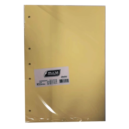 [306181-3] SEPARADOR MIL28 OFICIO CARTULINA COLOR AMARILLO PASTEL