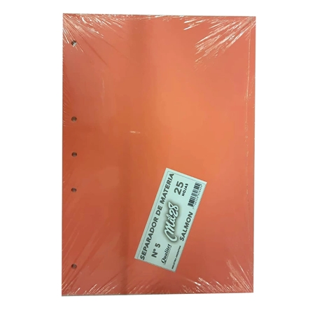 [306181-4] SEPARADOR MIL28 OFICIO CARTULINA COLOR SALMON
