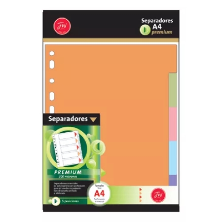 [L52678] SEPARADOR FW A4 5 POSICIONES PVC (9804)