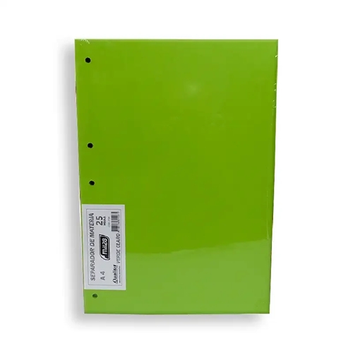 [306179-13] SEPARADOR MIL28 N°3 CARTULINA COLOR VERDE CLARO