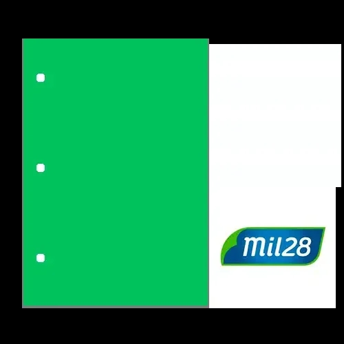 [306179-5] SEPARADOR MIL28 N°3 CARTULINA COLOR VERDE MEDIO