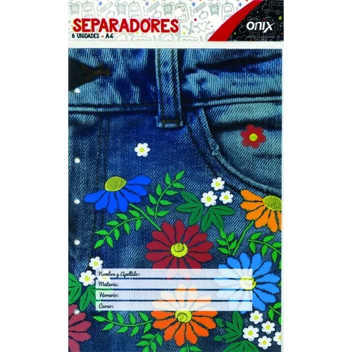 [78727] SEPARADOR ONIX A4 6 UNID.