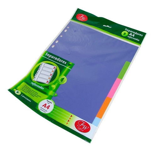 [306499] SEPARADOR FW A4 POLIPROPILENO 5 UNID. (ID4200A)