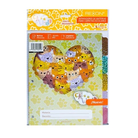 [306509.9] SEPARADOR REXON CAT WORLD N°3 CON VENTANITA 5 UNID.