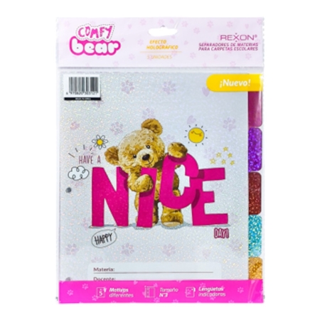 [306509.12] SEPARADOR REXON CANDY BEAR N°3 CON VENTANITA 5 UNID.