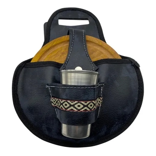 [9.2161] SET ASADO CON VASO ECO CUERO