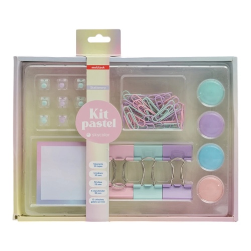 SET DE ESCRITORIO SKYCOLOR KIT PASTEL 5 EN 1 PASTEL